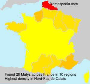 Surname Matys in France Surname Matys in France