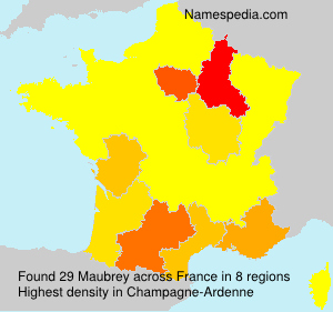 Surname Maubrey in France Surname Maubrey in France