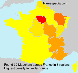 Surname Mauchant in France Surname Mauchant in France
