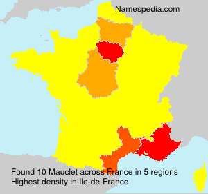 Surname Mauclet in France Surname Mauclet in France
