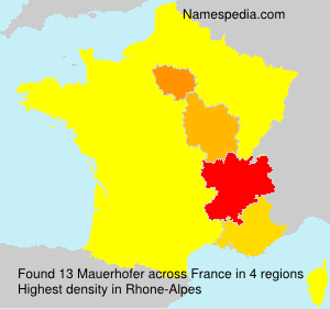 Surname Mauerhofer in France Surname Mauerhofer in France