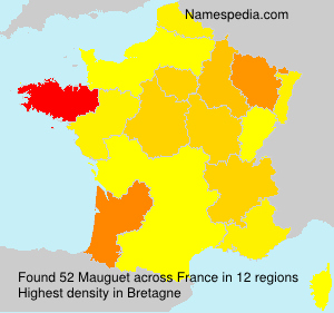 Surname Mauguet in France Surname Mauguet in France
