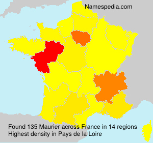 Surname Maurier in France Surname Maurier in France