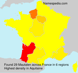 Surname Mautalen in France
