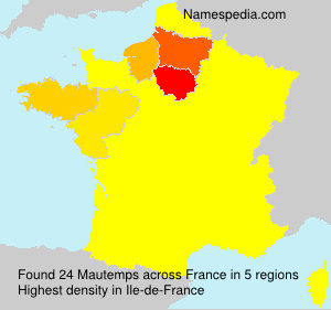 Surname Mautemps in France Surname Mautemps in France