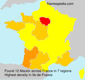 Surname Mautor in France