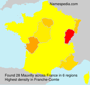 Surname Mauvilly in France Surname Mauvilly in France
