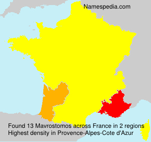 Surname Mavrostomos in France Surname Mavrostomos in France