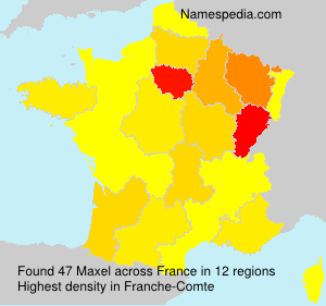 Surname Maxel in France Surname Maxel in France