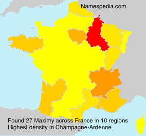Surname Maximy in France Surname Maximy in France