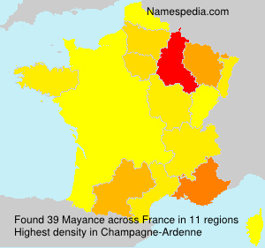 Surname Mayance in France Surname Mayance in France