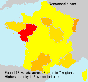 Surname Mayda in France Surname Mayda in France