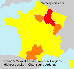 Surname Mayolet in France Surname Mayolet in France