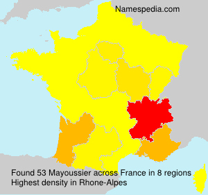 Surname Mayoussier in France Surname Mayoussier in France