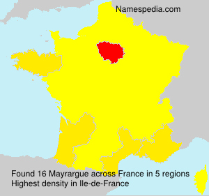 Surname Mayrargue in France Surname Mayrargue in France