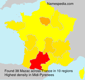 Surname Mazac in France Surname Mazac in France