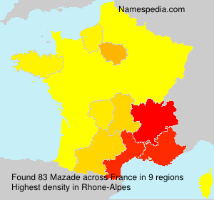Surname Mazade in France Surname Mazade in France