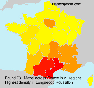 Surname Mazel in France Surname Mazel in France
