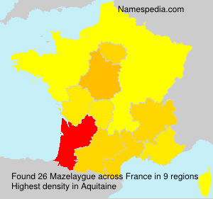 Surname Mazelaygue in France Surname Mazelaygue in France