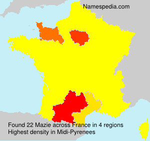 Surname Mazie in France Surname Mazie in France