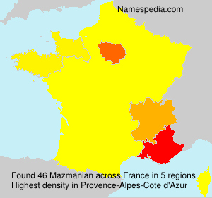 Surname Mazmanian in France Surname Mazmanian in France