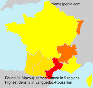 Surname Mazouji in France