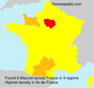 Surname Mazurel in France Surname Mazurel in France