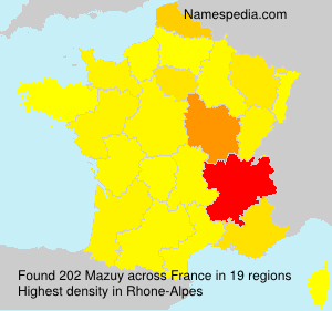 Surname Mazuy in France