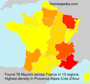 Surname Mazzini in France Surname Mazzini in France