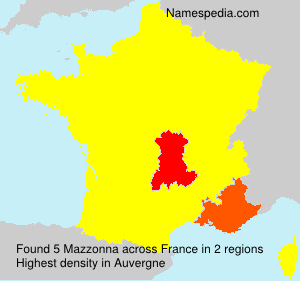 Surname Mazzonna in France Surname Mazzonna in France