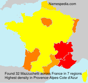 Surname Mazzuchetti in France Surname Mazzuchetti in France