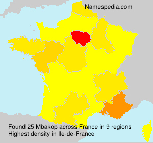 Surname Mbakop in France Surname Mbakop in France