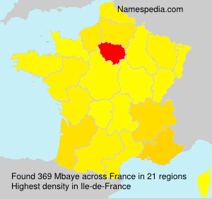 Surname Mbaye in France Surname Mbaye in France