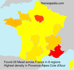 Surname Mead in France Surname Mead in France