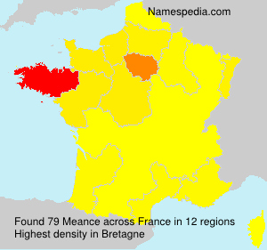 Surname Meance in France Surname Meance in France