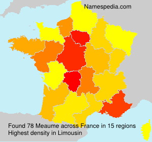 Surname Meaume in France Surname Meaume in France