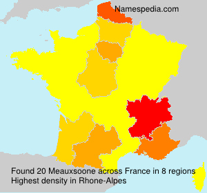 Surname Meauxsoone in France Surname Meauxsoone in France