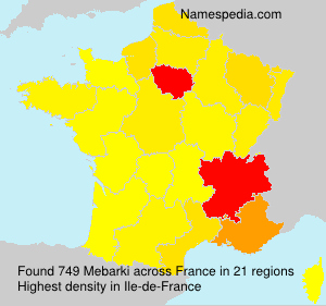 Surname Mebarki in France Surname Mebarki in France