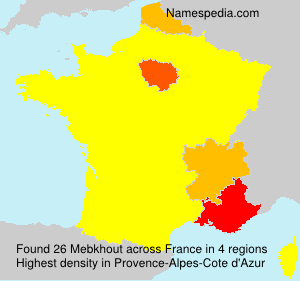 Surname Mebkhout in France Surname Mebkhout in France