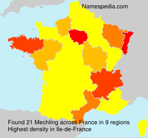 Surname Mechling in France Surname Mechling in France