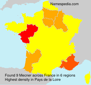 Surname Mecner in France Surname Mecner in France