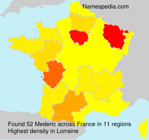 Surname Mederic in France Surname Mederic in France