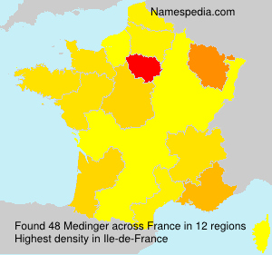 Surname Medinger in France Surname Medinger in France