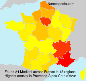 Surname Medjani in France Surname Medjani in France