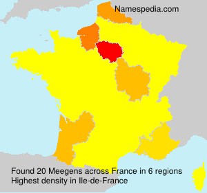 Surname Meegens in France Surname Meegens in France
