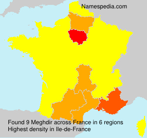 Surname Meghdir in France Surname Meghdir in France