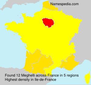 Surname Meghelli in France Surname Meghelli in France