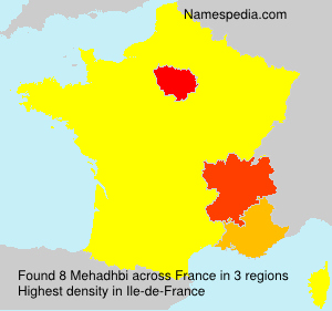 Surname Mehadhbi in France Surname Mehadhbi in France