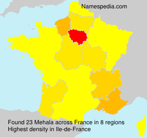 Surname Mehala in France Surname Mehala in France