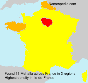 Surname Mehalla in France Surname Mehalla in France
